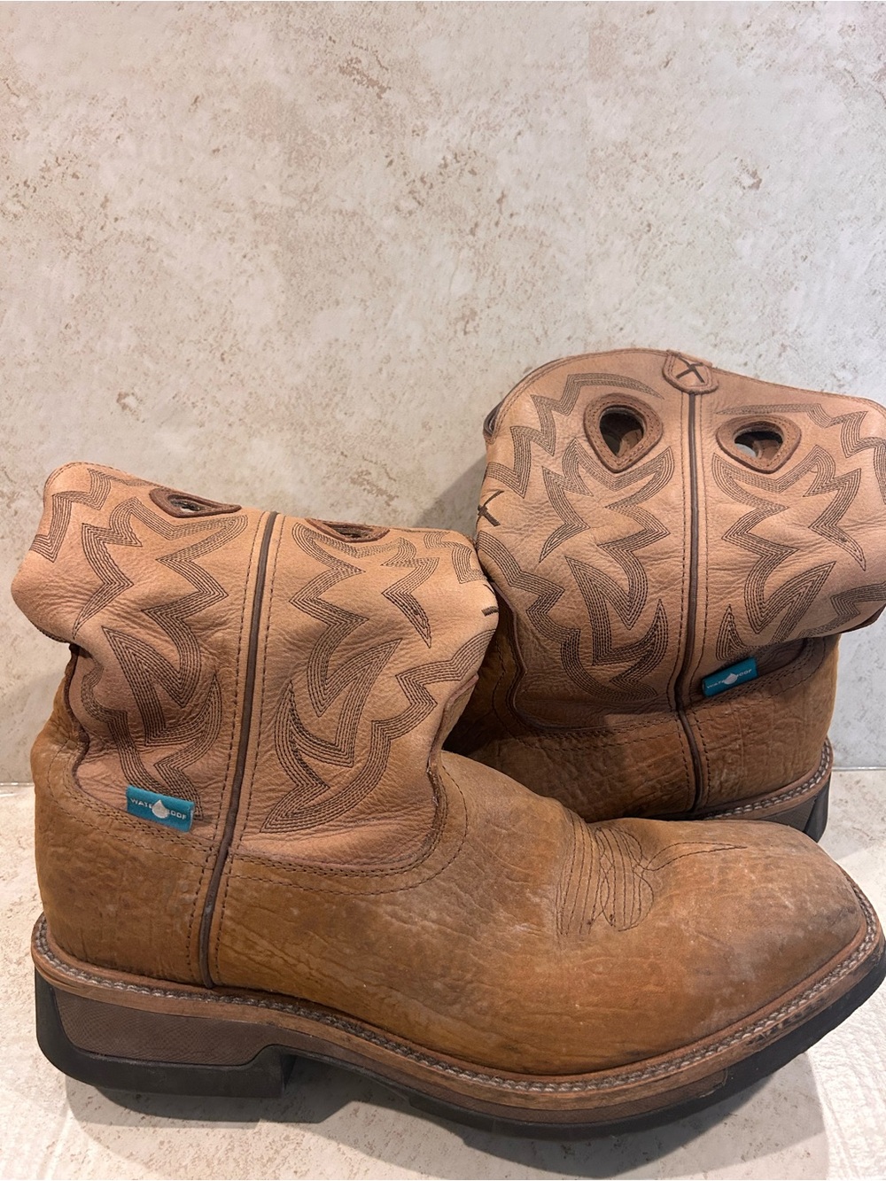 Twisted X Brown Leather Work Boots STEEL TOE